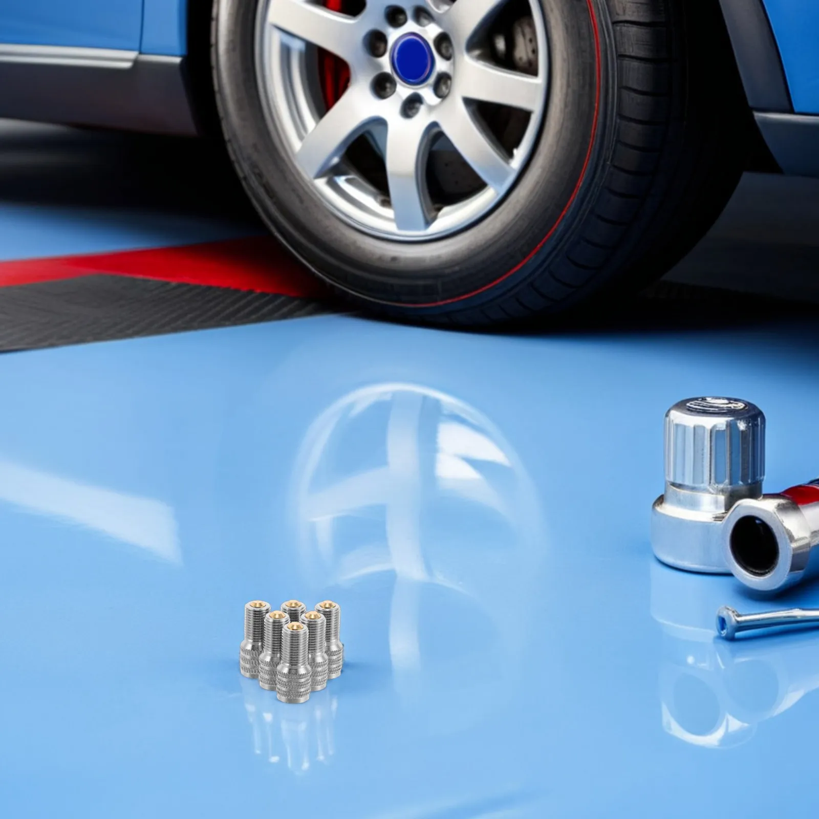 

10Pcs Valve Stem Valve Extension Caps Air Stem Extenders for Automobile Bicycle Truck Rv Tire Inflation Nozzle Adapter
