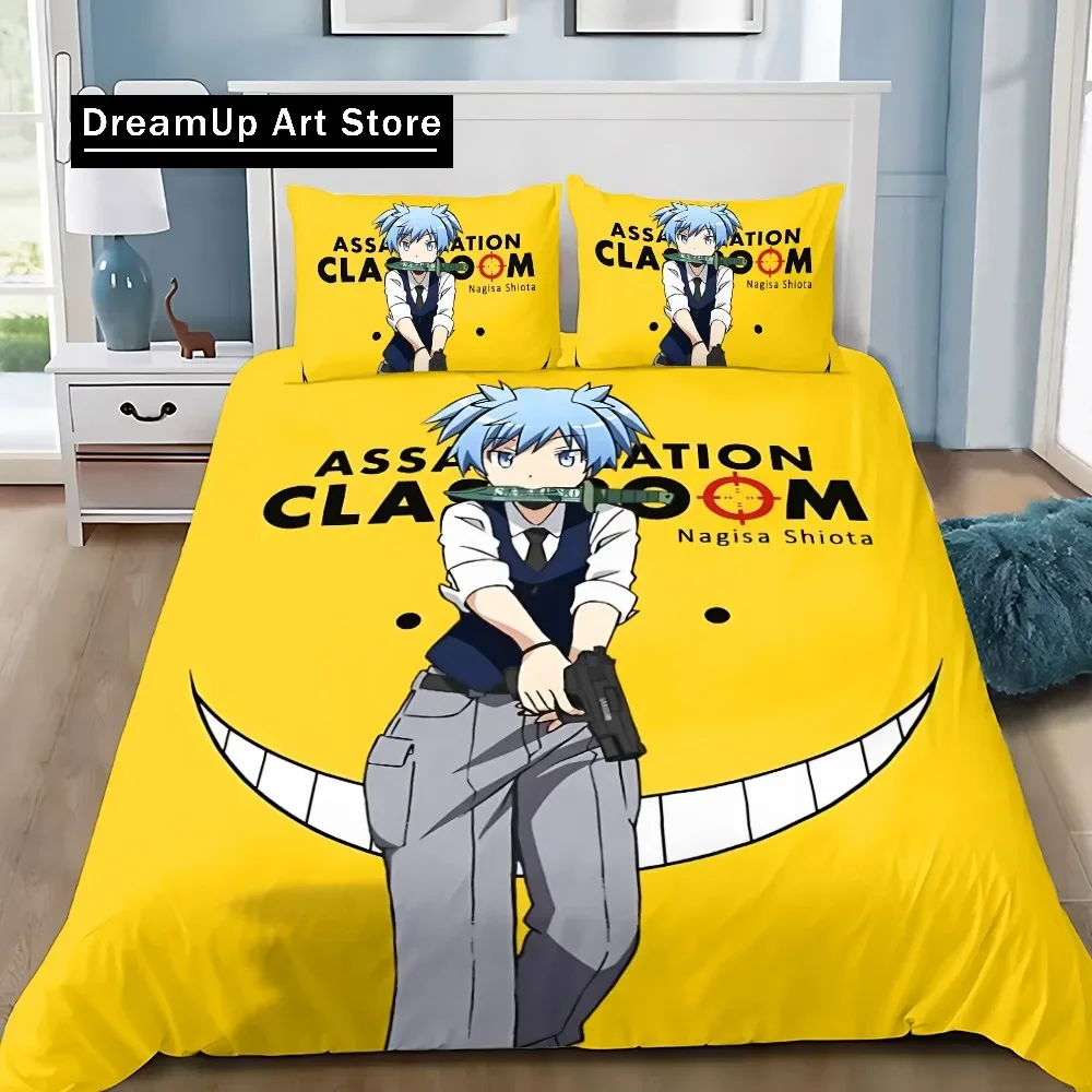 New 3d Printed Anime Assassination Classroom Duvet Cover Pillowcase Bedding Set Adult Boy Girl Bedroom Decoration Children Gifts