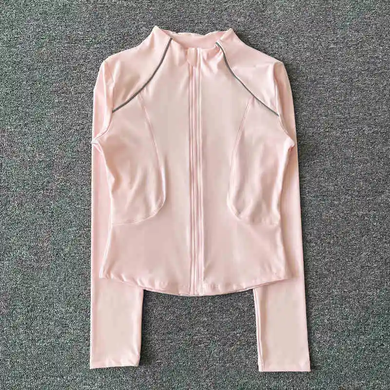 

Women's autumn and winter sports jacket, slim-fit, quick-drying, running, slimming, long-sleeved, pilates, yoga.