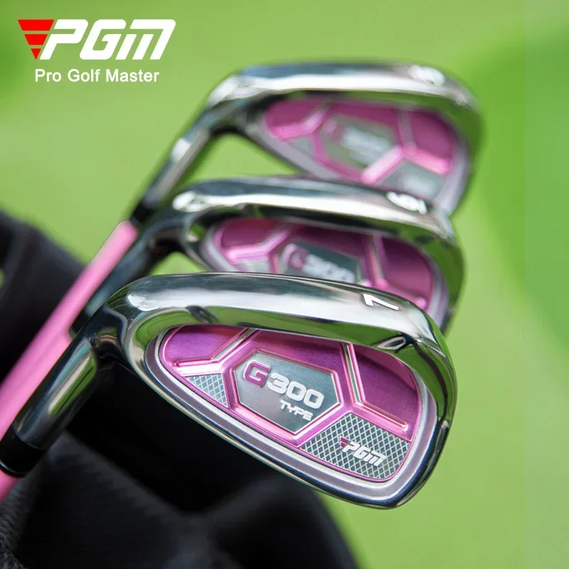 PGM Women Golf Clubs 7 Irons Left Hand Single Stainless Steel Carbon Training Pink TIG025