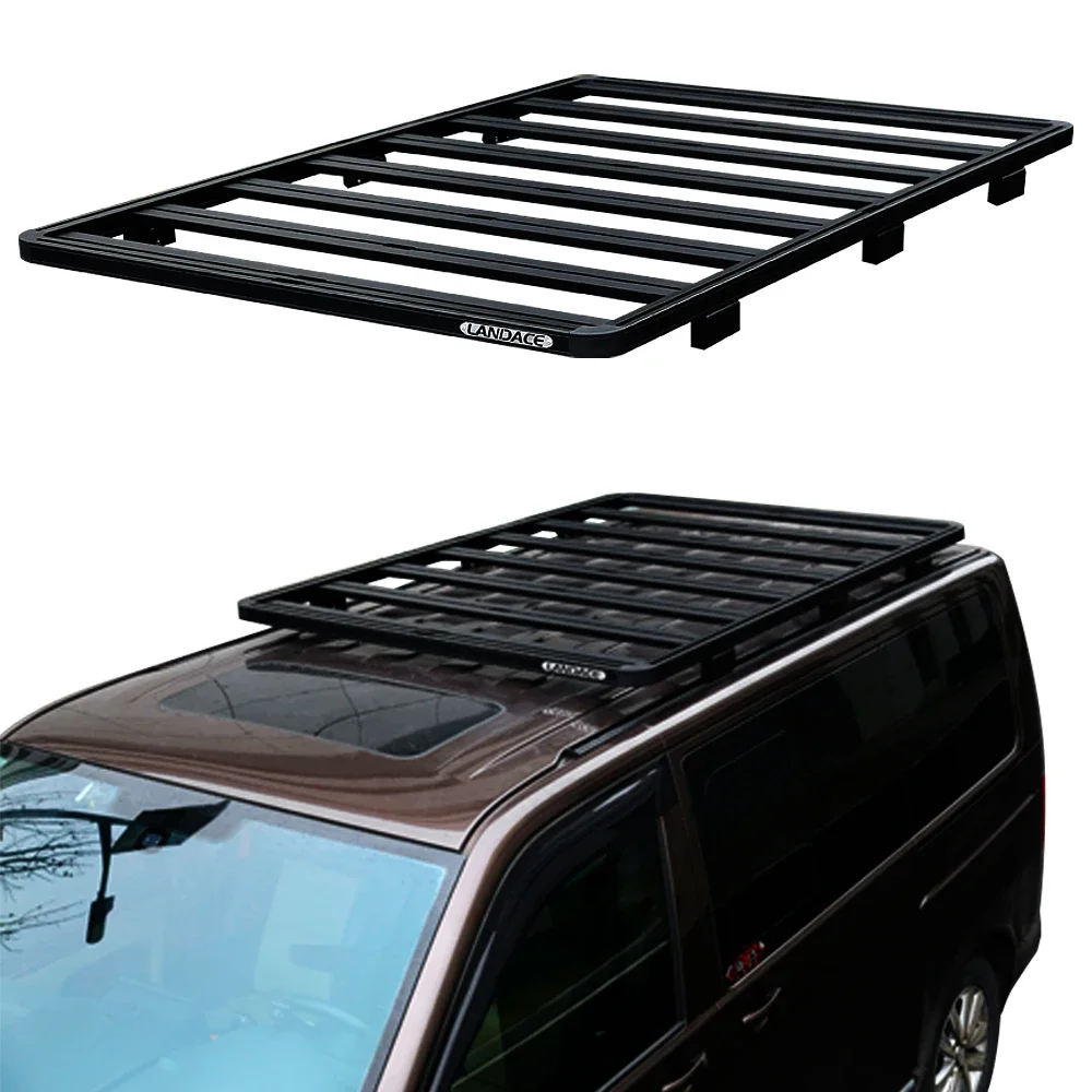 

Off-road 4x4 Exterior Accessories Aluminium Flat Roof Rack Cargo Carrier Luggage Rack for Volkswagen Multivan