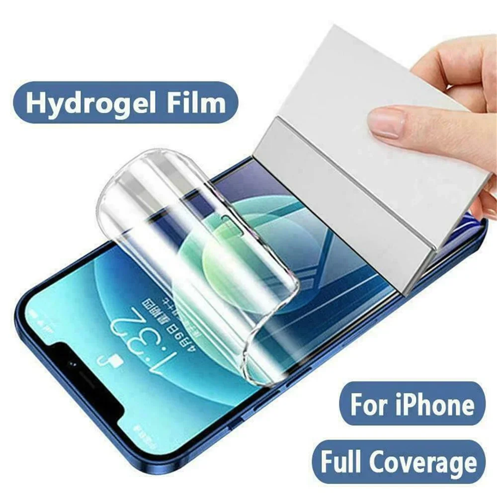 Anti-Blue Light Hydrogel Film Protector For iPhone 15 Pro Max 15 Plus 14 Plus 12 Mini 14 Pro Max XS 11 Pro Max 13 Pro Max SE 7 8