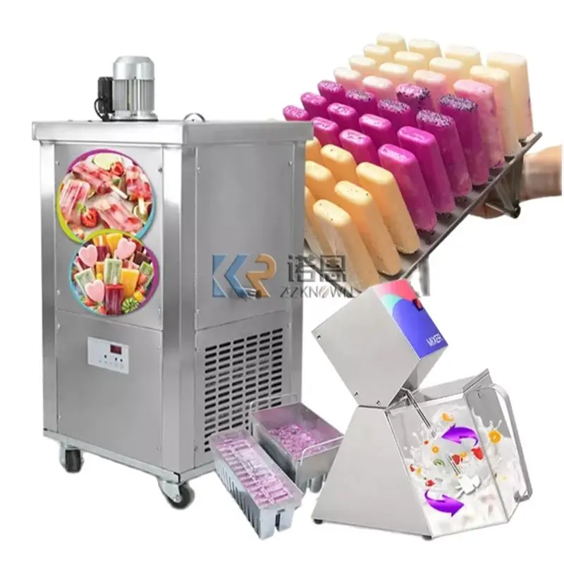 Commercial Ice Lolly Popsicle Making Machine Stick Ice Lollipop Pop Maker Machine  with Different Shape Mold