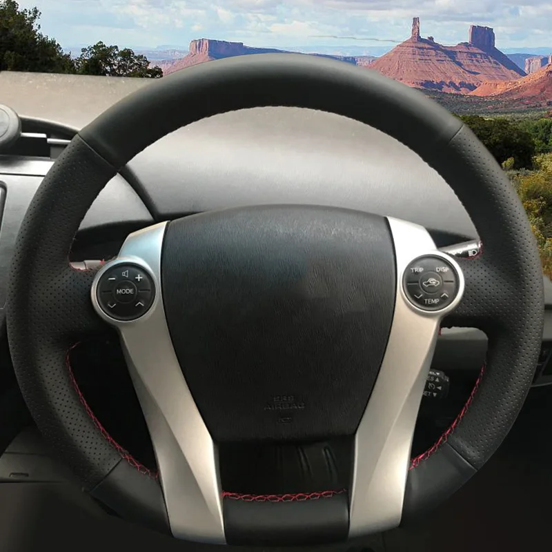 

Изготовленный на заказ чехол на руль из микрофибры для Toyota Prius 30 (XW30) 2009-2015 Prius C (США) 2012-2017 Prius V (США) 2012 г.
