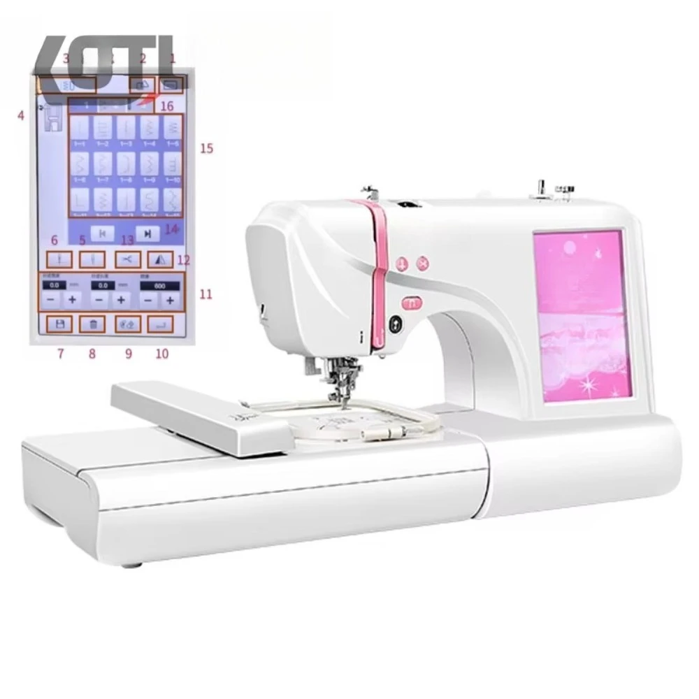Multifunctional Computerized Embroidery Machine Portable  Sewing and Embroidery Machine for Clothing
