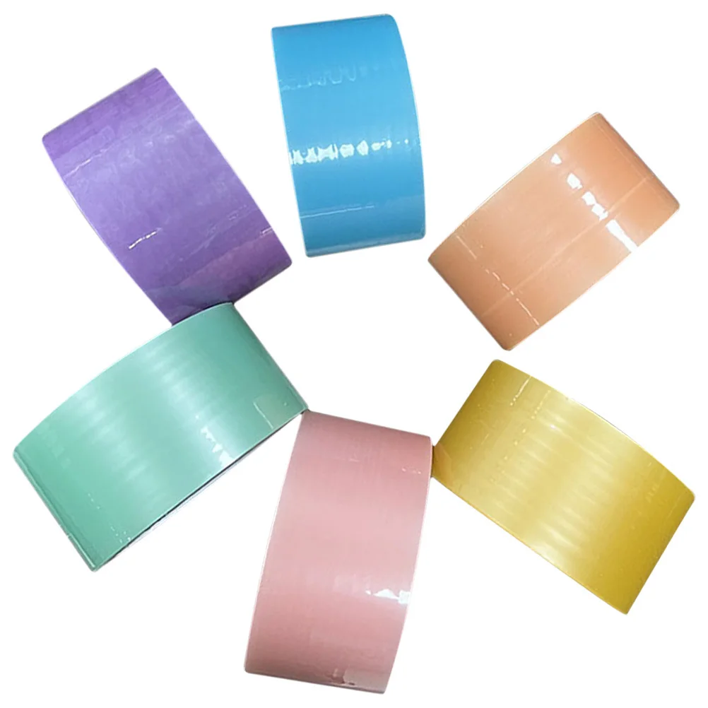 6 لفات من أشرطة لاصقة على شكل كرة لاصقة ملونة يمكنك صنعها بنفسك لتخفيف الضغط، أشرطة ملونة لامعة لتخفيف التوتر #4