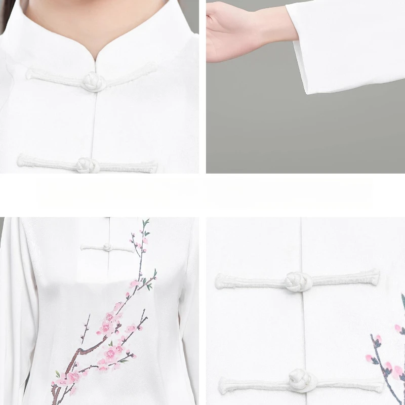 Shiny Lustrous Tai Chi Suit Fluid Drape Kung Fu Uniform for Men Women Performance Martial Arts Clothing Loose Comfort Fit