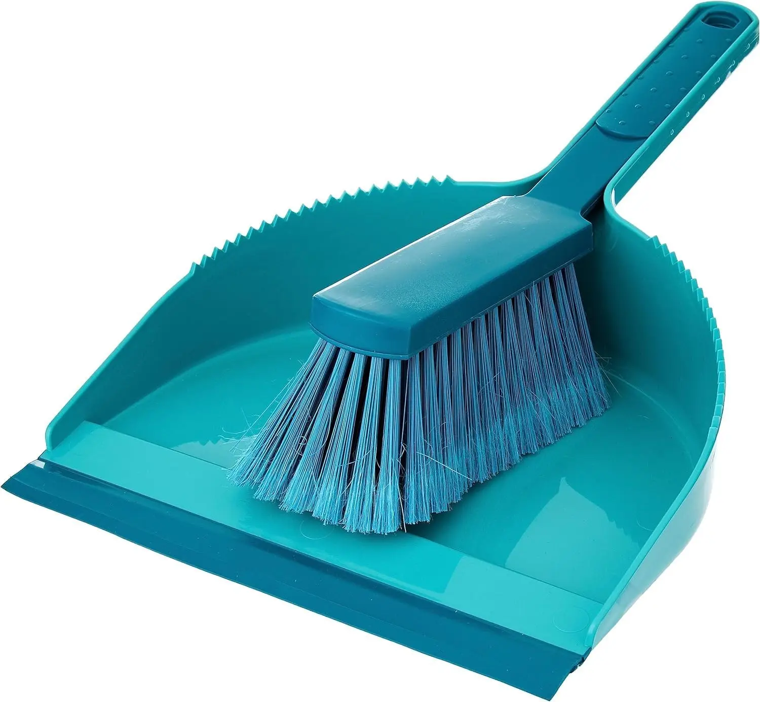 Classic Dust Pan and Brush Sweeping Set, Split Bristle Ends on Hand Brush for Best Sweeping Results,