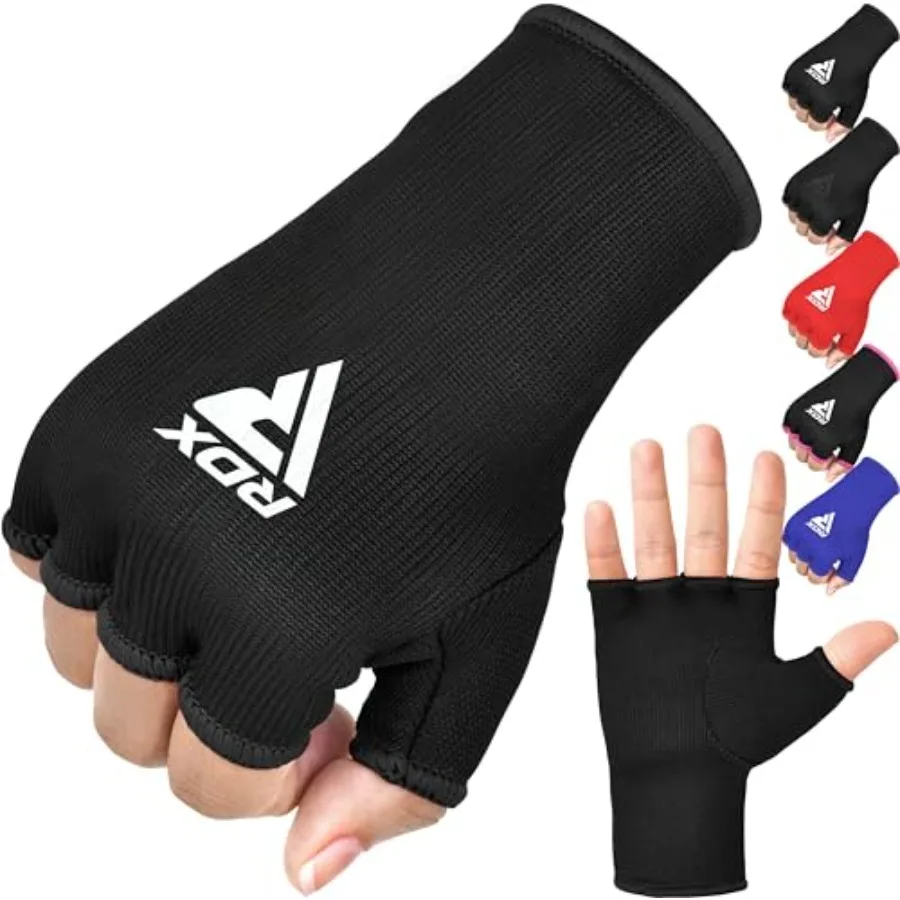 

Boxing Hand Wraps Inner Gloves Men Women, Half Finger Elasticated Bandages, Under Mitts Fist Protection, Muay Thai, Kickboxing,
