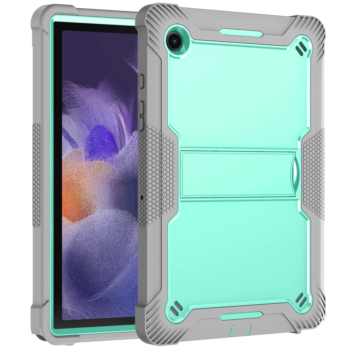 Heavy Duty Armor Case For Samsung Galaxy Tab S10 Plus 12.4 inch S9FE A7 A8 A9 Plus S6 Lite Kids Hybrid Cover PC-Silicone Case