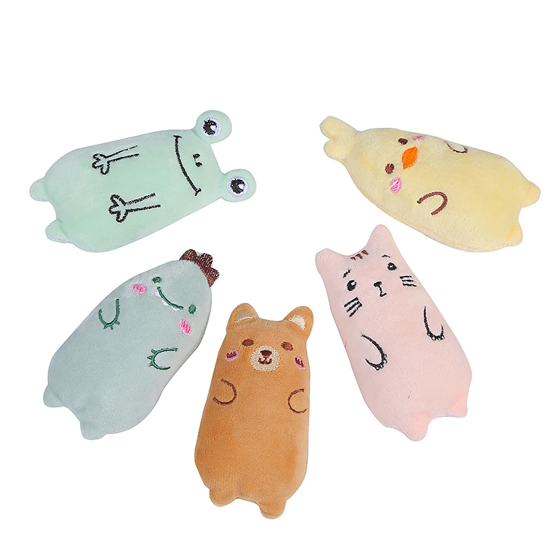 Cat toys Cute animal shapes plush catnip toys Bite resistant teeth interactive play pet supplies