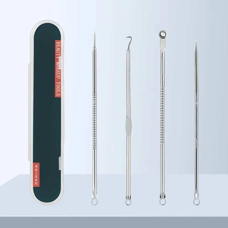 Multi Functional Acne Needle Set Home Beauty Clip Blackhead Removal Picking High Carbon Steel Anti Slip Tool