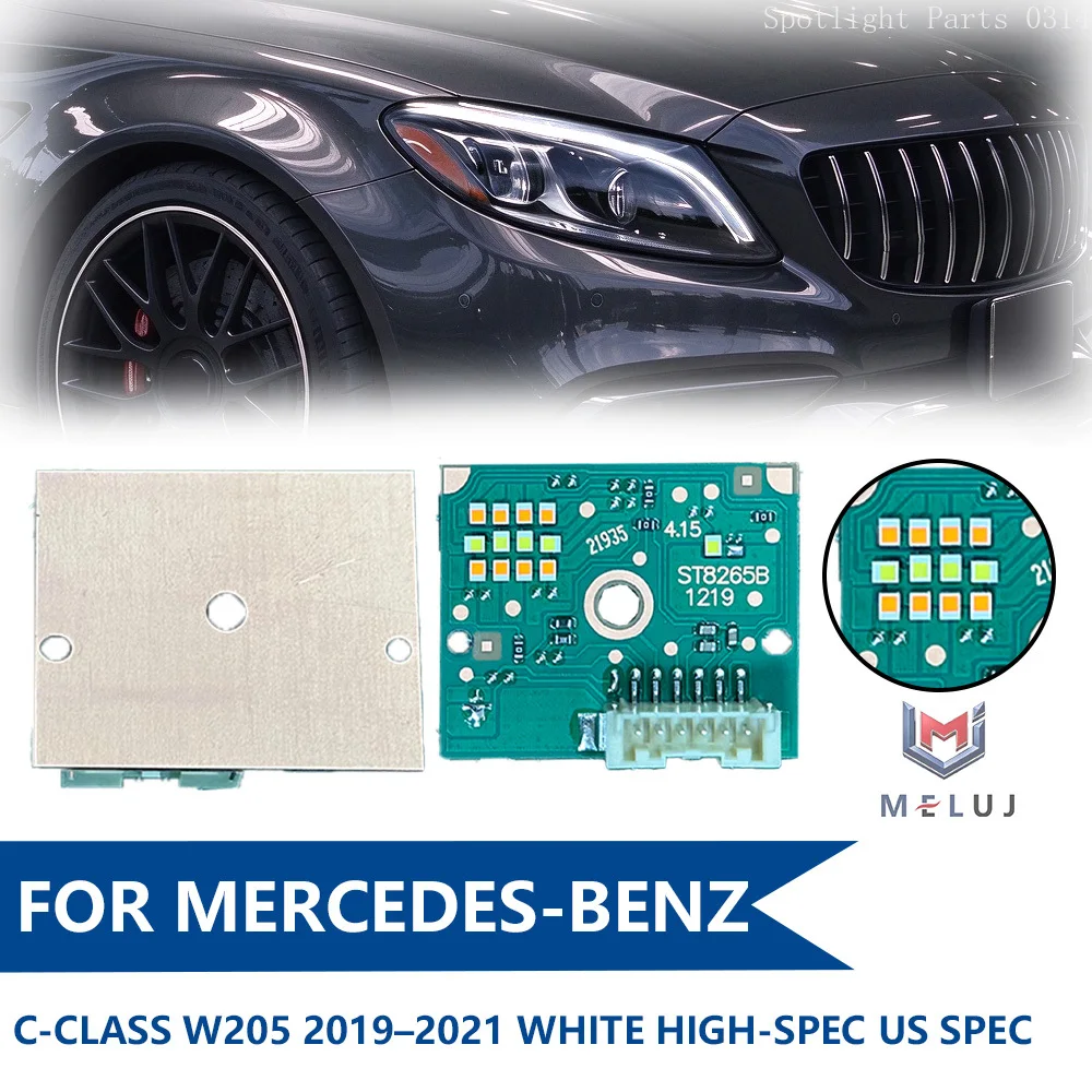 USA Version For Mercedes-Benz C-Class W205 2019 2020 2021 High Spec White LED DRL PCB Board Daytime Running Light Chip Module