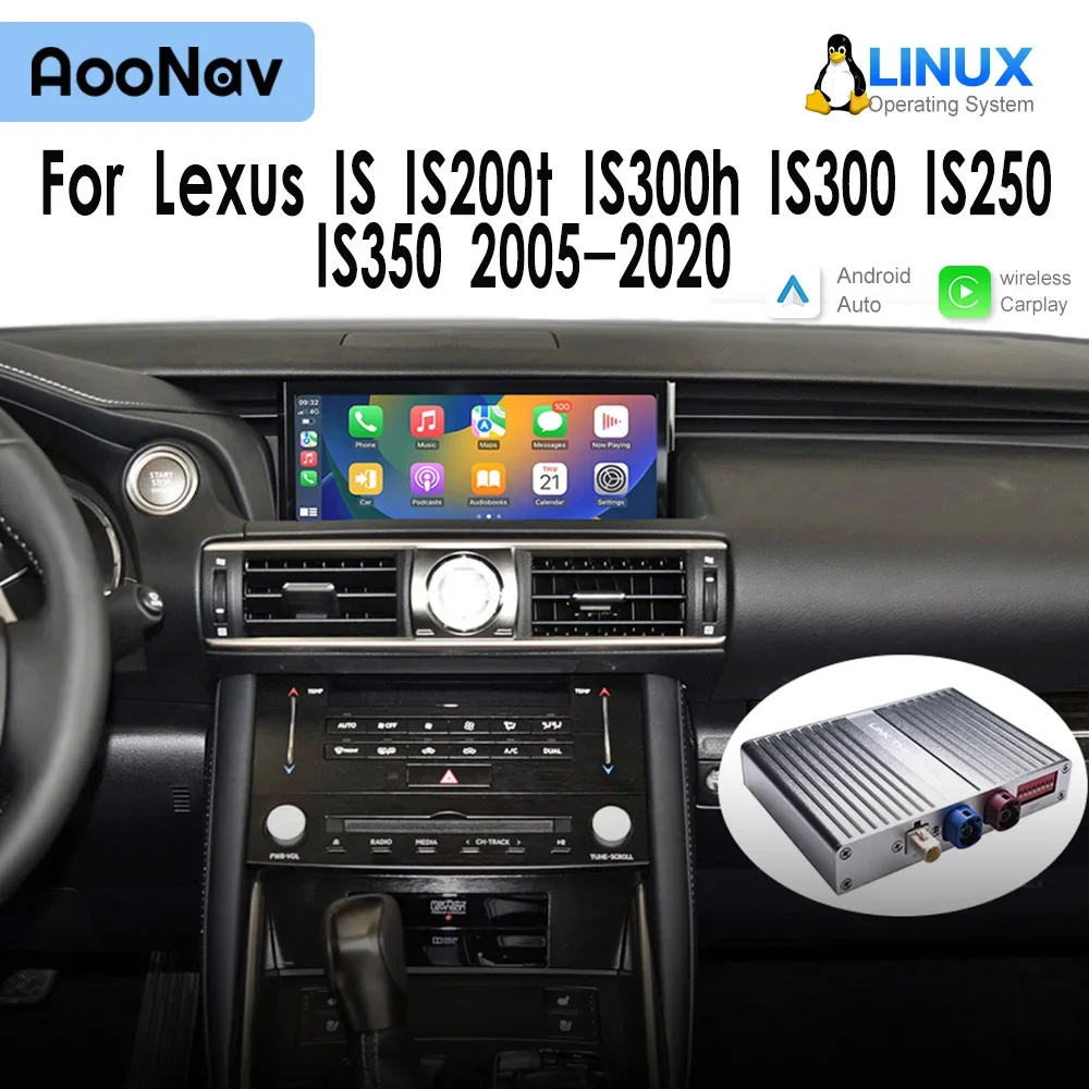 Mirror link Box For Lexus IS IS200t IS300h IS300 IS250 IS350 2005-2020 Stereo Oem Screen Upgrade Car Radio Adapter Linux System 