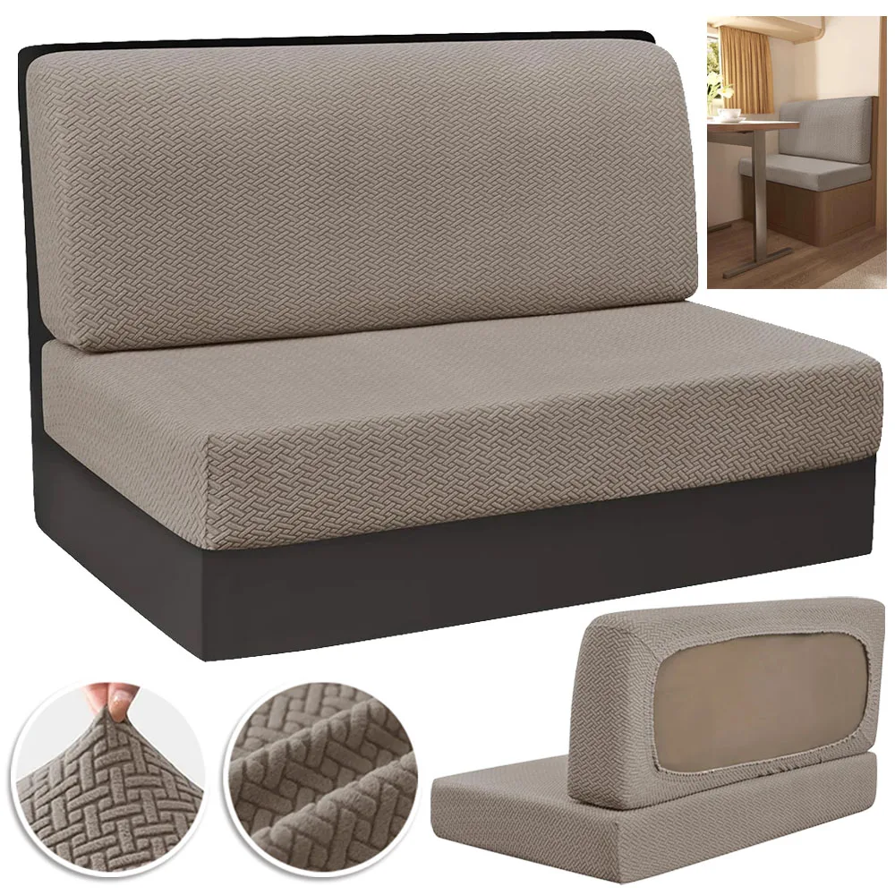 

2PCS/set Jacquard Elastic RV Sofa Cover Stretch Fit Anti-Slip Universal Chair Covers for Motorhomes Easy Clean Solid Color 쇼파 커버