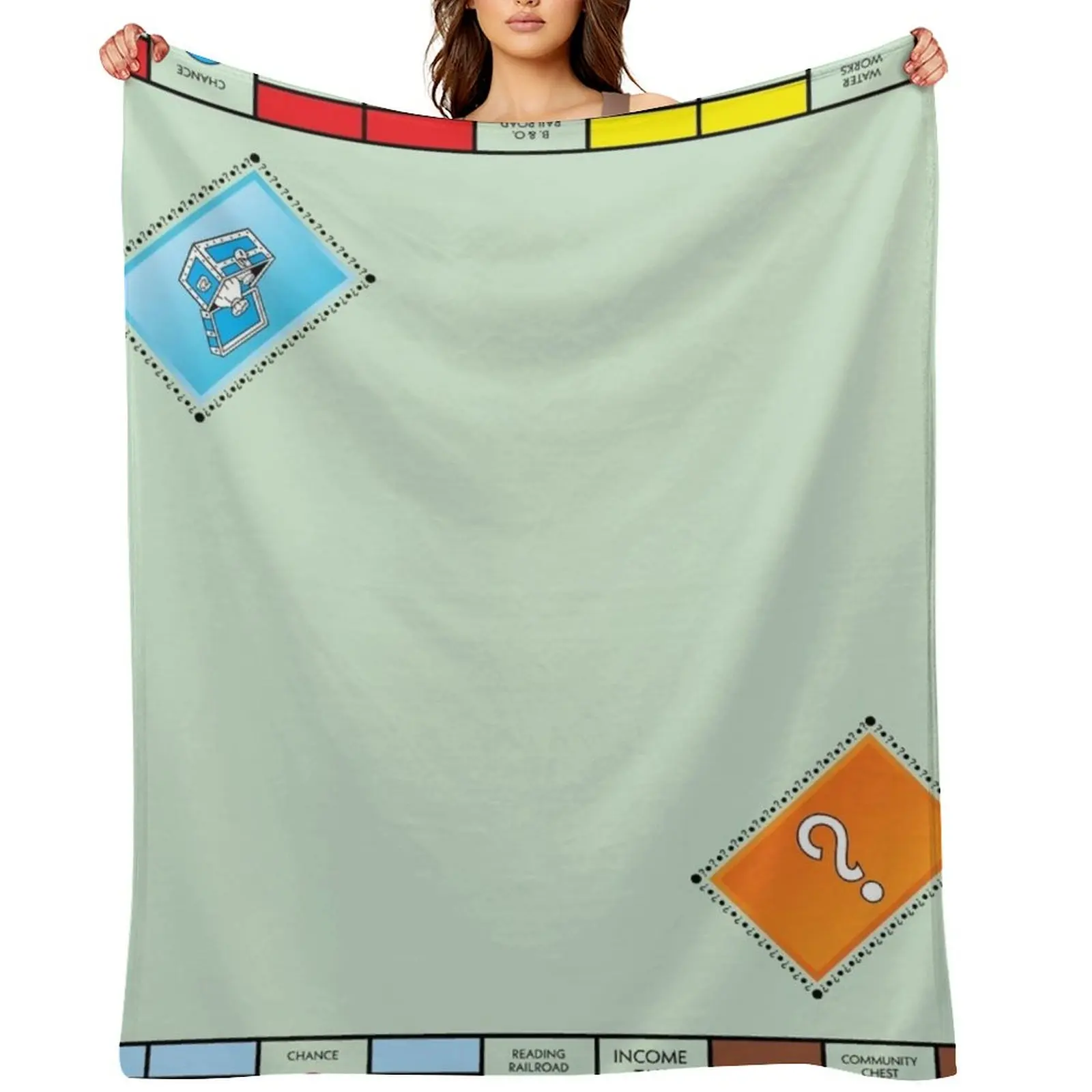 

Board Game Board- monopoly Throw Blanket Decorative Sofas Vintage Designers Blankets