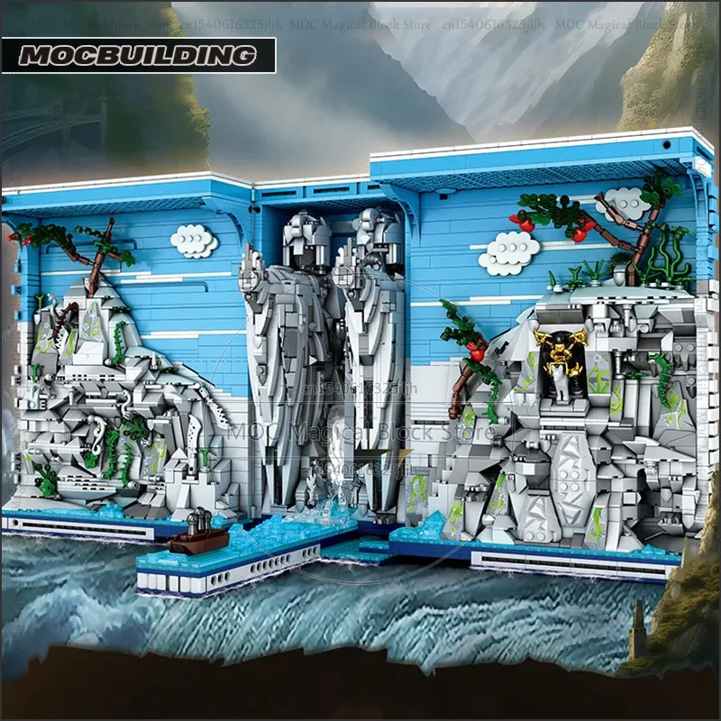 خواتم فيلم MOC اللبنات كتاب الملوك الخيال خزانة الكتب التكنولوجيا الطوب تجميع نموذج اللعب جمع الهدايا