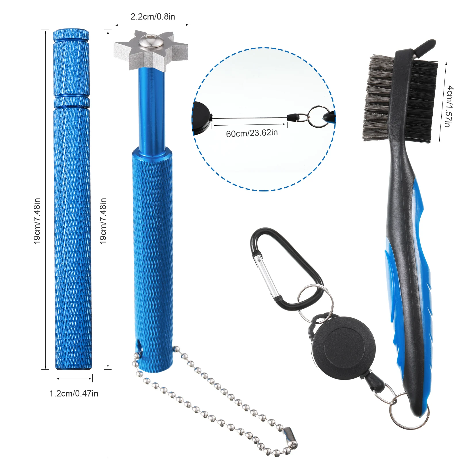 

Waterproof Golf Clean Brush Anti-skidding Cleaning Tool Ball Club