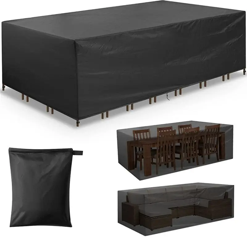 AEE8-Patio Furniture Set Cover Waterproof,Heavy Duty Funiture Covers For Outdoor Sectional Sofa Set Wicker Rattan Table
