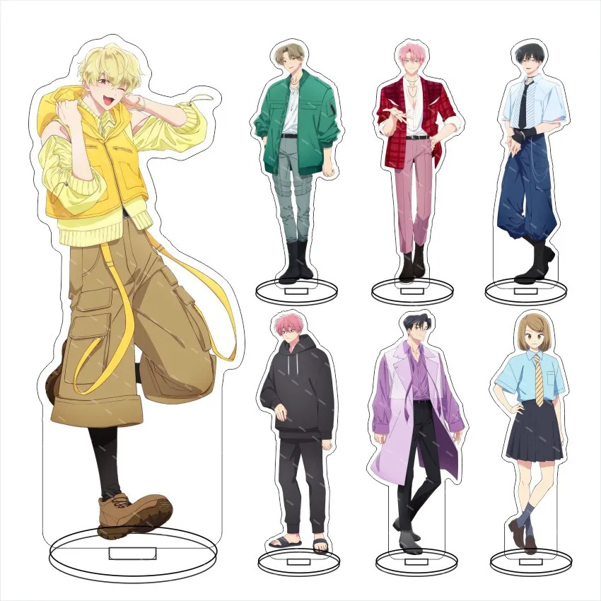 15cm Anime Tamon's B-Side Stand Fukuhara Tamon Sakaguchi Sakura Cartoon Character Model Acrylic Stand Desktop Decoration