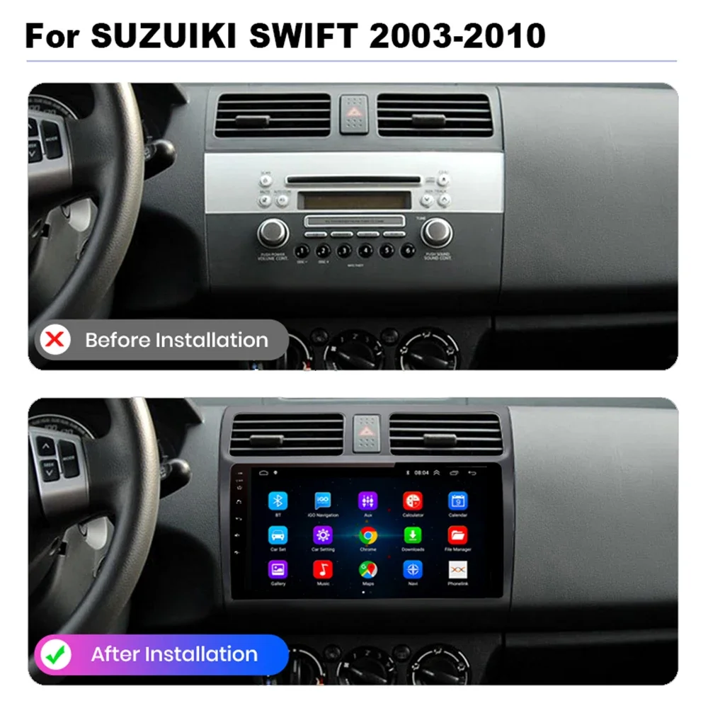 Voor Suzuki Swift 2005 2006 2007 2008 2009 2010 Android Autoradio Multimedia Speler 2din Navigatie Gps Video 2 Din Ips 8 Core 4G