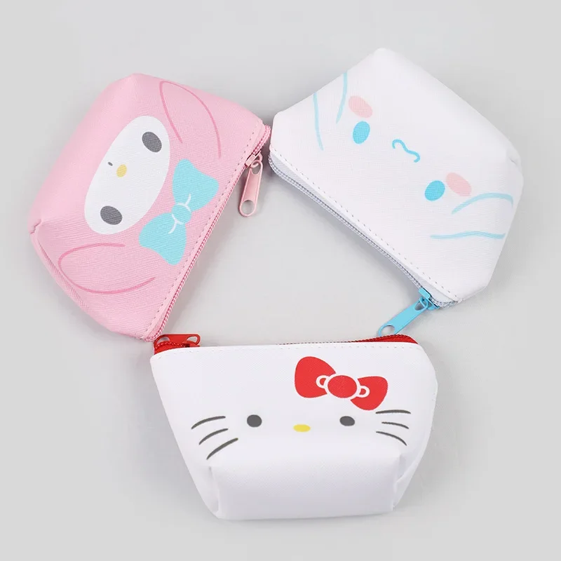 Hello Kitty Cute Cosmetic Bags Storage Box Sanrio Make Up Case Lipstick Bag Kawaii Anime Pencil Pouch Coin Purses Melody Wallet