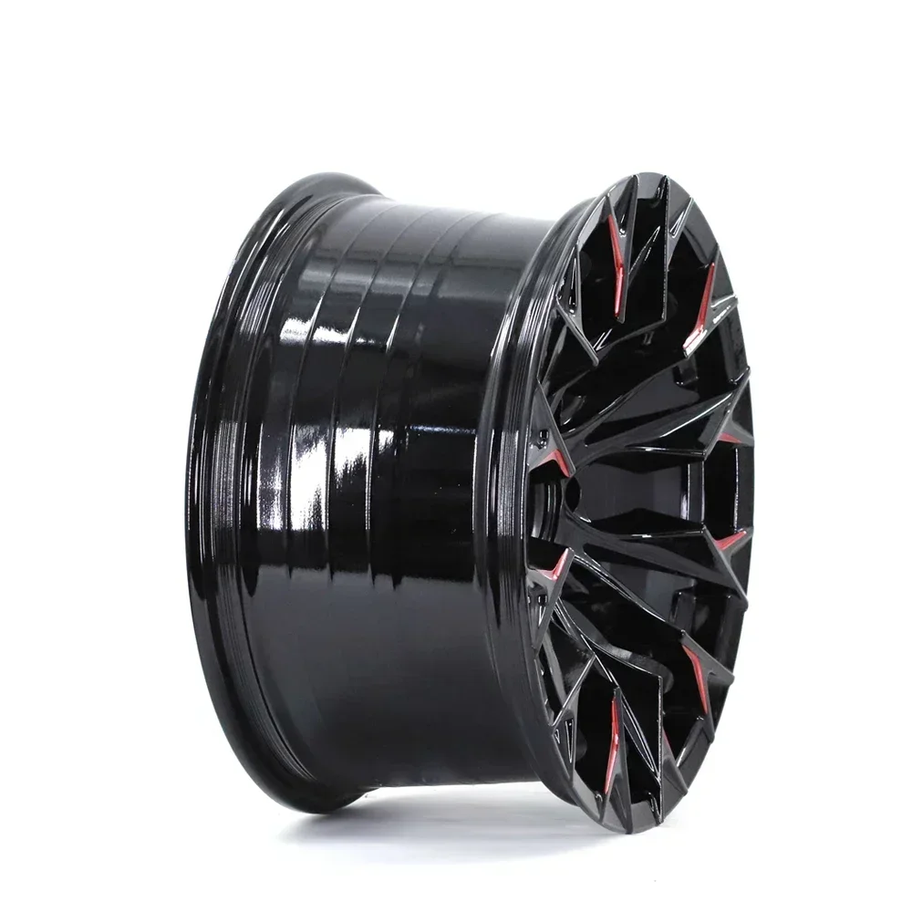 Aluminum Alloy Car Rims 6 Holes 116/17 Inch Passenger Car for Replace and Repair Customized Size Black Machine Face