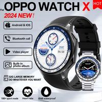 For OPPO Watch X Smart Watch 32Gb Memory Music Video Bluetooth Call IP68 Waterproof AMOLED Smartwatch For TWS Earphones 2024 New