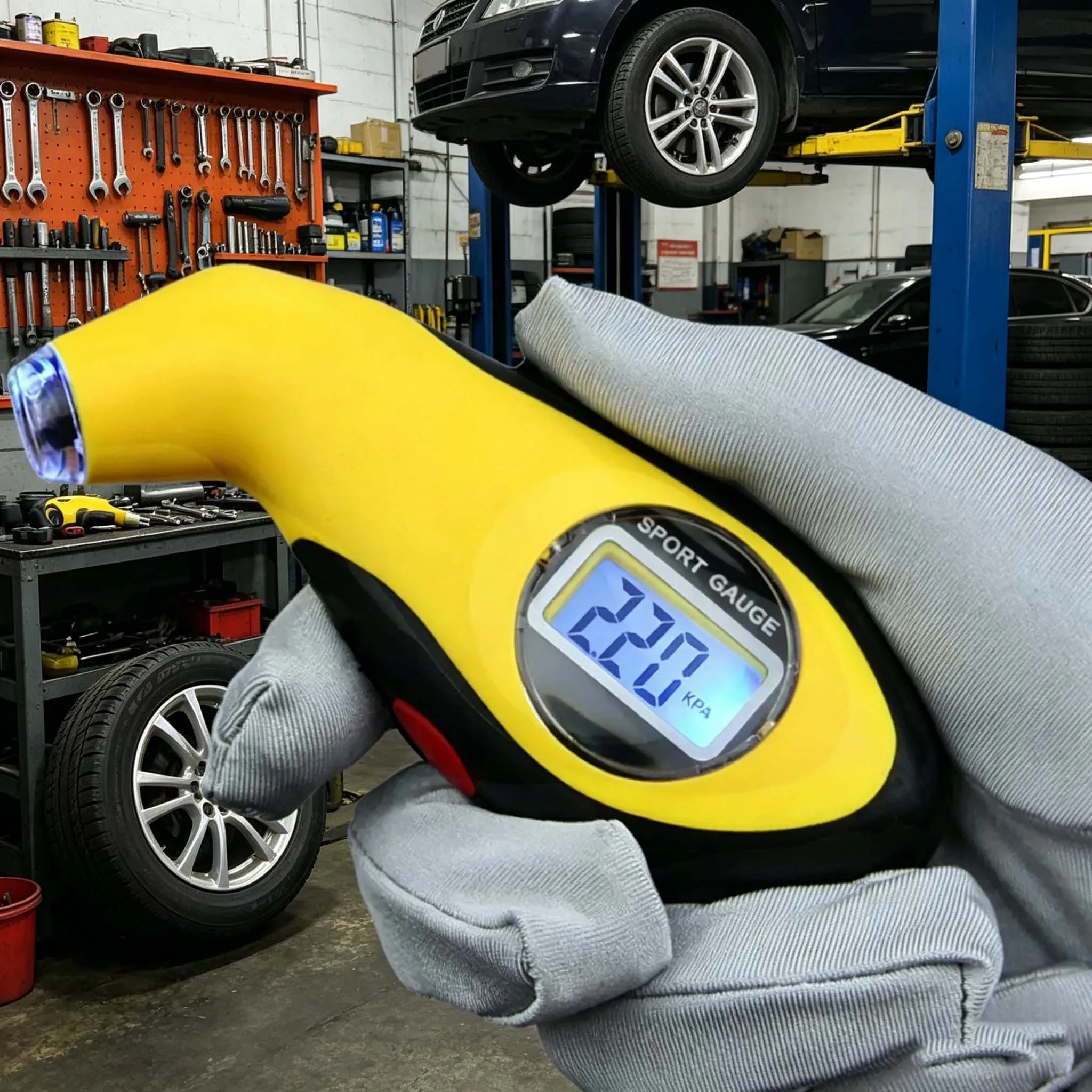LCD Electronic Tire Pressure Gauge with backlight feature