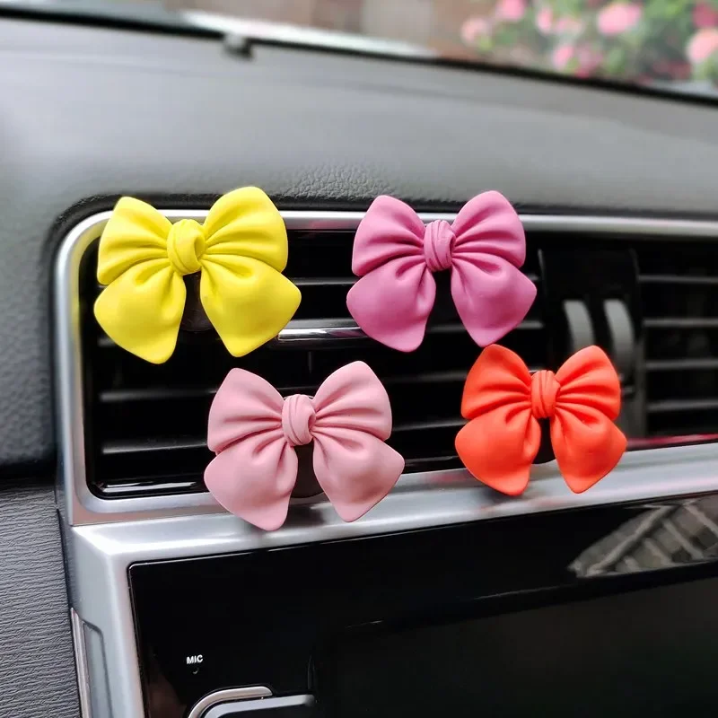 Bow-knot Car Air Vent Freshener Perfume Clip Woman Car Art  Air Conditioning Clip Car Interior Decoration Accessories