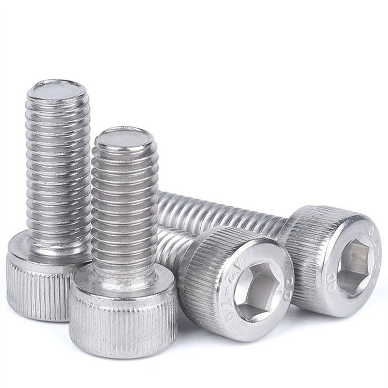 5/100pcs Din912 M1.4 M1.6 M2 M2.5 M3 M4 M5 M6 M8 M10 304 Stainless Steel Allen Hexagon Hex Socket Cap Screw Bolt