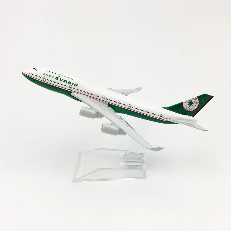 

Литая под давлением модель самолета B747 Eva Air Airlines 16 см масштаб 1:400 игрушки модель самолета машина, собранная в подарок авиации