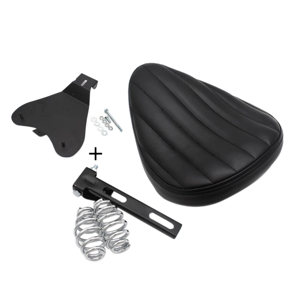 

Motorcycle Solo Seat with Baseplate and Springs Bracket Sitting Cushion Mounting Kit for Sportster 883 Vertical