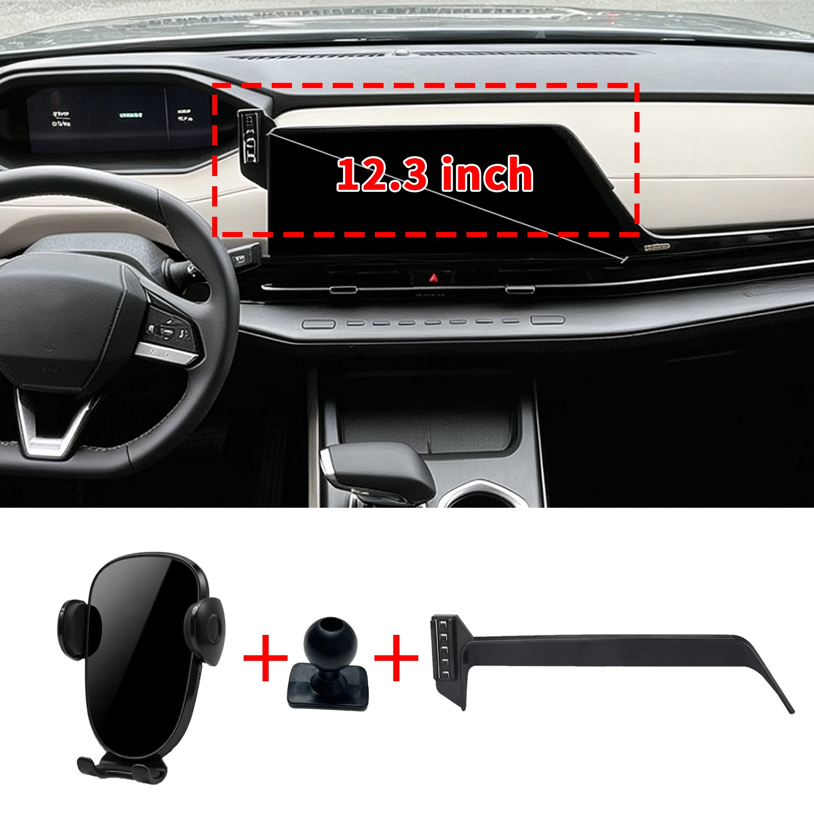for Changan UNI-S UNI S 12.3inch 2024 2025 2026 LHD Dashboard Phone Mount Car Bracket Simple Setup
