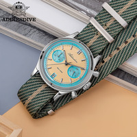 ADDIESDIVE 2025 NEW Quartz Watches For Men 38mm VK64 Bubble Mirror Glass AD2095 Reloj Hombre 100M Waterproof Watches Men's Clock