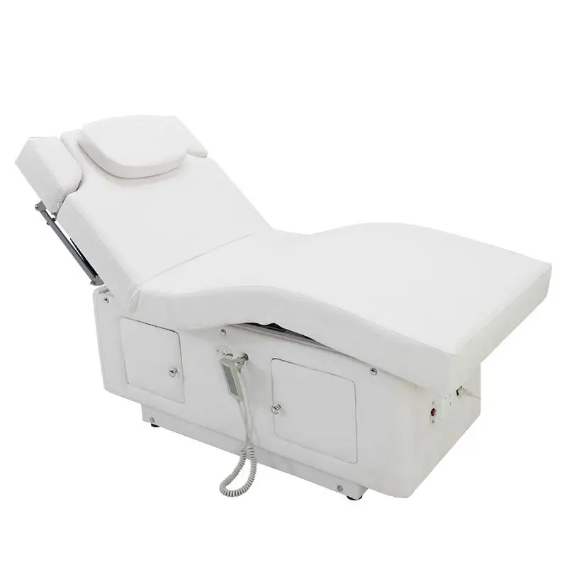 Heated Electric Massage Bed With Latex Cushion Storage Locker And Removable Armrests For Beauty Salon