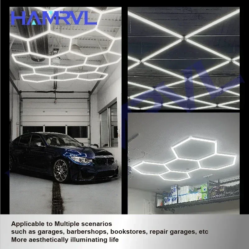 六角 LED 照明調光可能な DIY 理髪店ハニカムガレージライト 110 V-240