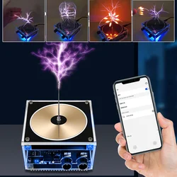 Musical Tesla Coil Bluetooth Mini Tesla Coil Music Box Speaker AC110-240V 120W Voltage Pulse Electric Arc Generator Friend Gift