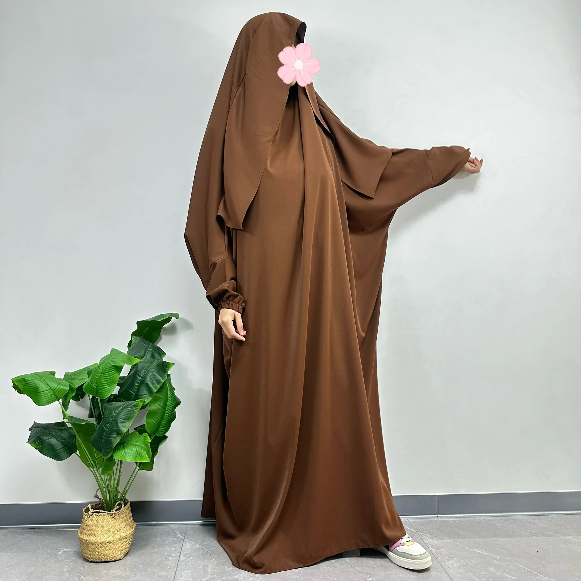 Eid Djellaba Hooded Abaya Women Muslim Prayer Garment Maxi Dress Islam Clothing Turkey Kaftan Arabic Robe Burqa Jalabiya Ramadan