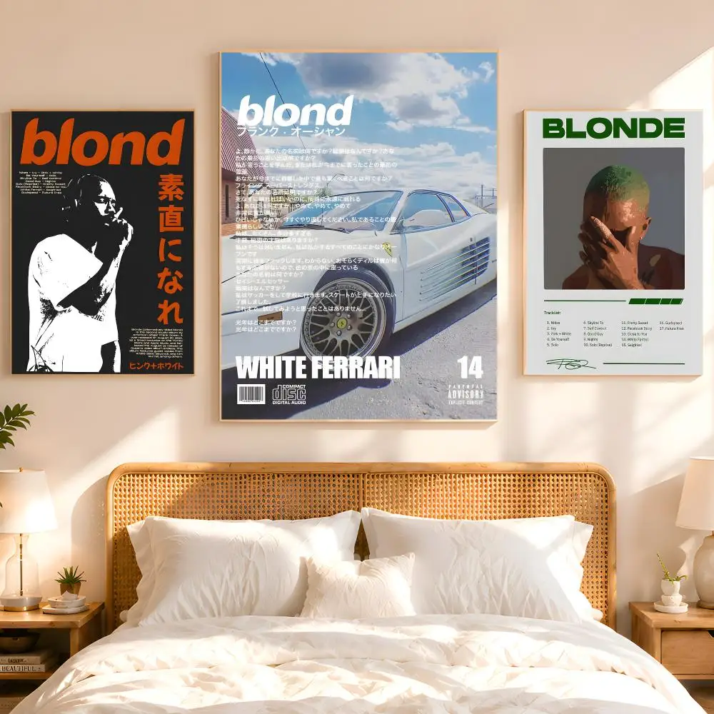 Music Frank O-Ocean Album Art Poster 1PC HD Matte Peel And Stick Wall Decor For Bedroom Living Room Dorm Office