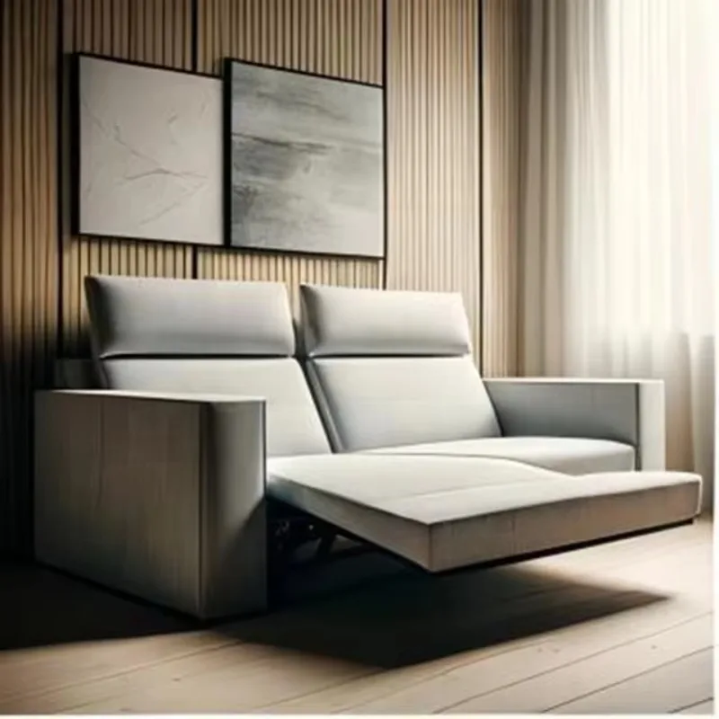 Household electric sofa cover provides functional casual style reclining sofa bed with cup holder
