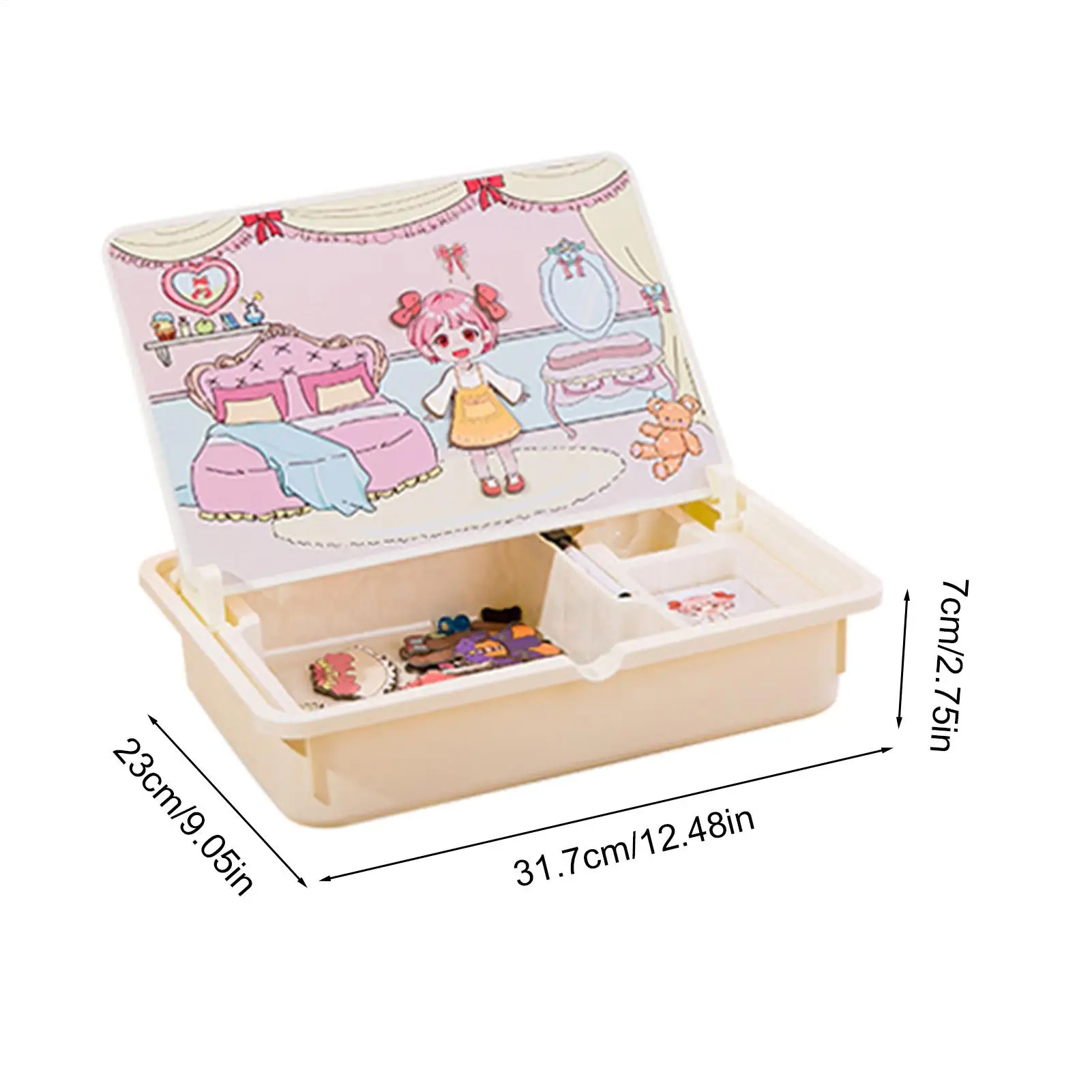 자석 퍼즐 상자 매칭 그림 게임 학습 장난감 유아 여행 게임 휴대용 케이스 포함 유치원생 어린이용 3세 이상