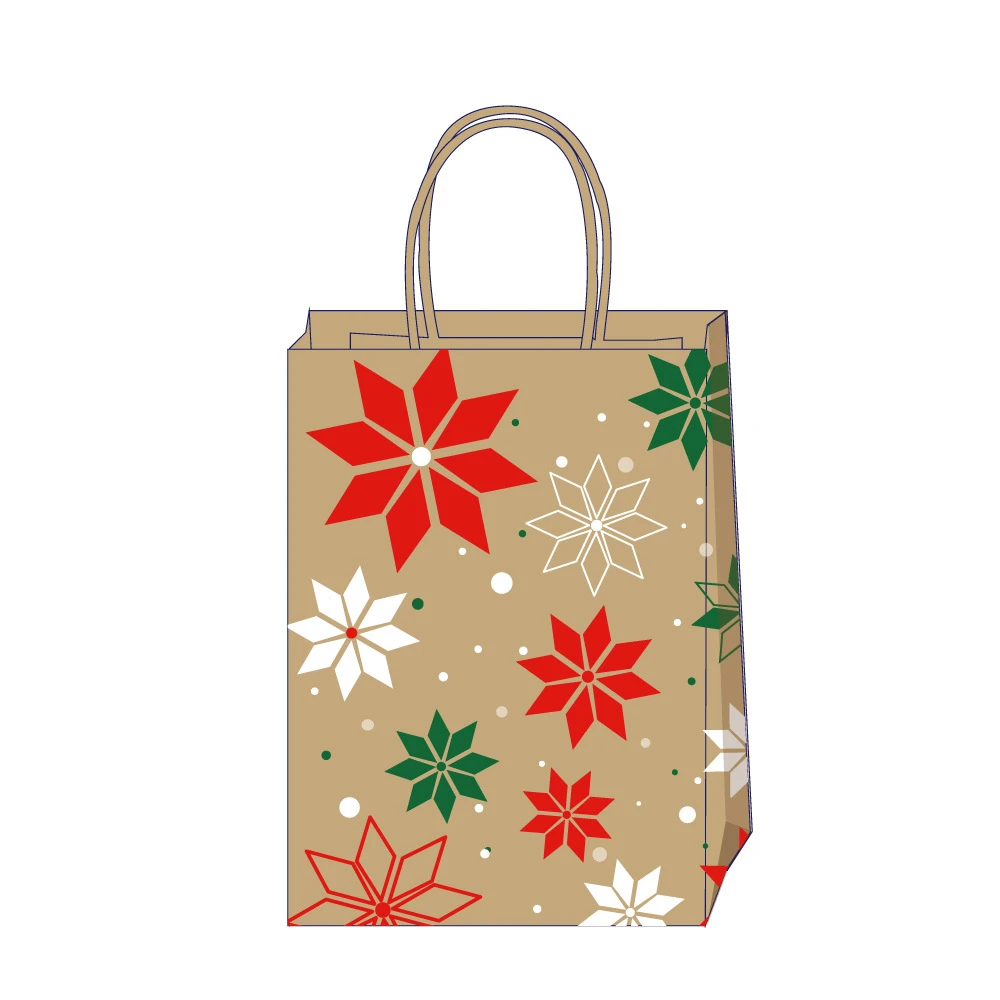 

Gift Packaging Bag Festive Christmas Gift Bag Reusable Paper Bag Recyclable For Gifting Christmas Party Family Gathering