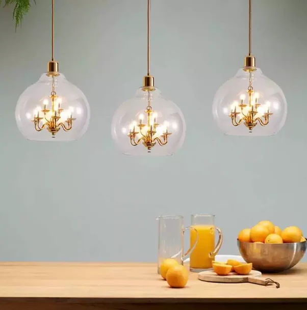 Luxury Black Electroplated Transparent Glass Giant Chandelier Hand Blown King Edison Ghost Pendant Light For Dreamy Living