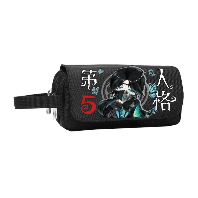 Anime Game Identity Ⅴ personaggio di grande capacità multistrato Flip Oxford Cloth Print Storage Pen Case regalo di cancelleria