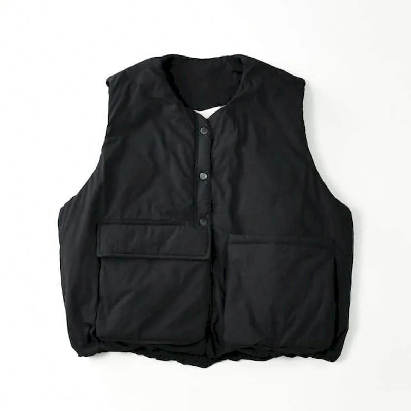 

Waistcoats Lightweight Cotton Added O-neck Vests Casual Sleeveless Cardigans Retro Korean Style Jackets Pocket Design Women Tops