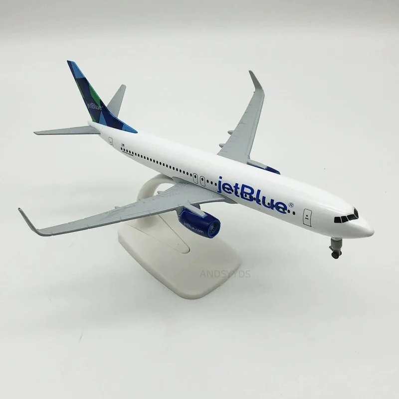 20cm Alloy USA Air JET BLUE JetBlue Airlines B737 Airplane Model Plane Diecast Aircraft Airplanes Decoration