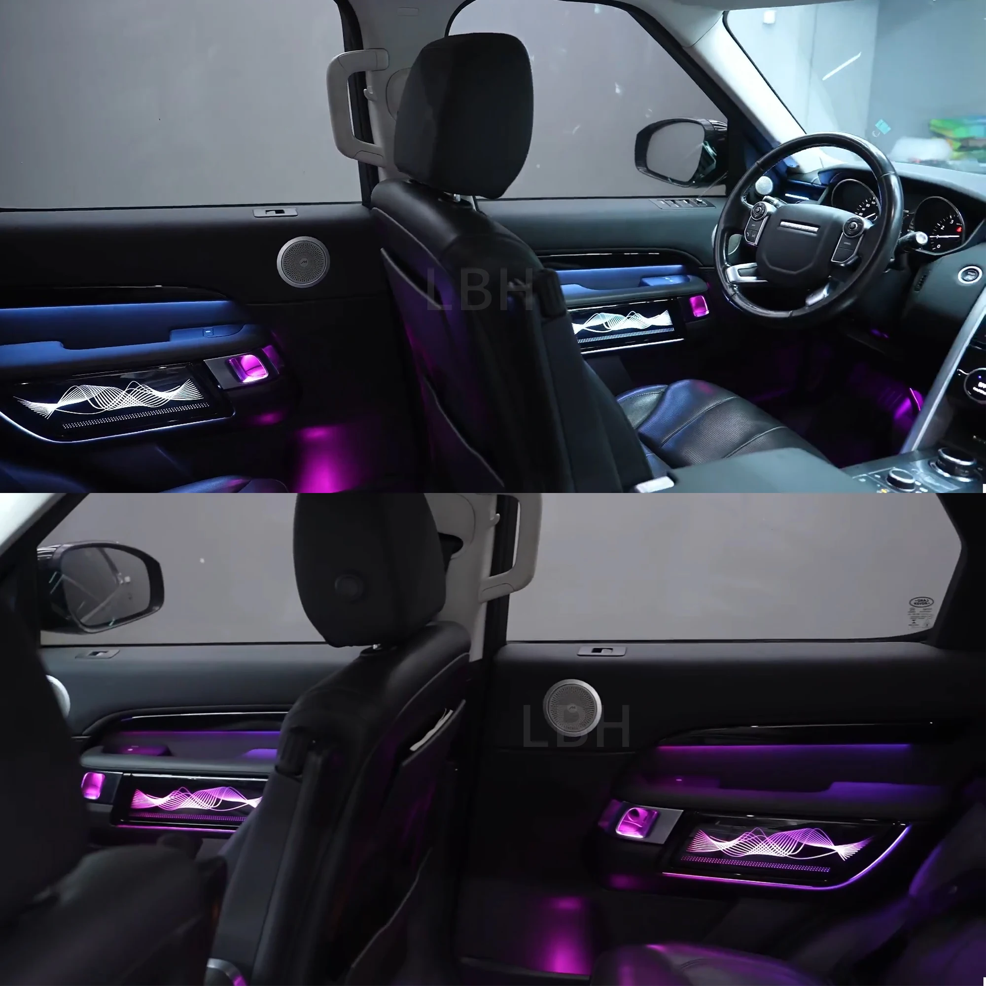 Car Atmosphere Lamp Ambient Light for Land Rover Discovery 5 LR5 2017-2024 L462 Interior Dynamic RGB LED Light Strip Neon Lights