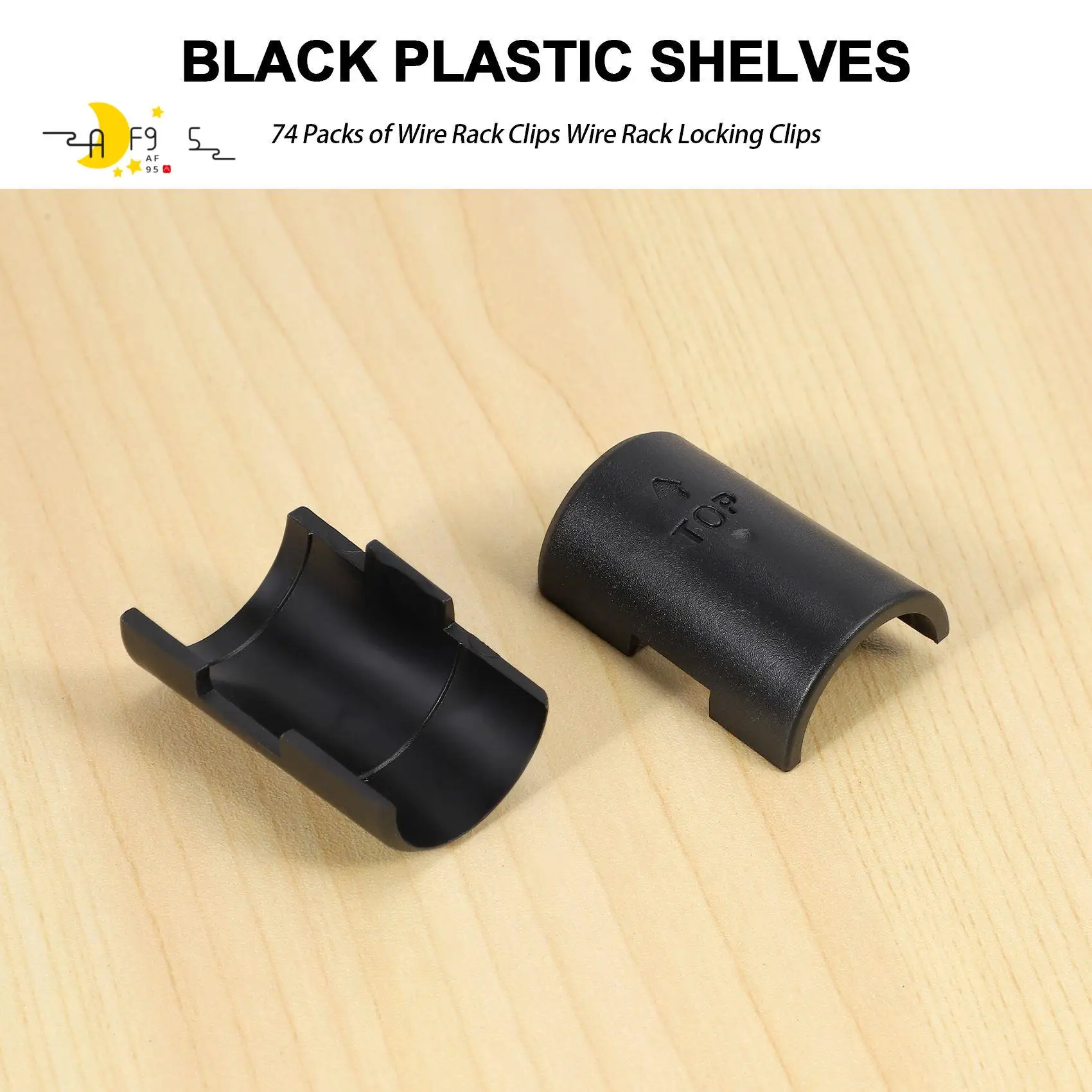 

AF95-74-Packs Wire Shelf Clips Wire Shelving Shelf Lock Clips For 1 Inch Post- Shelving Sleeves Replacements