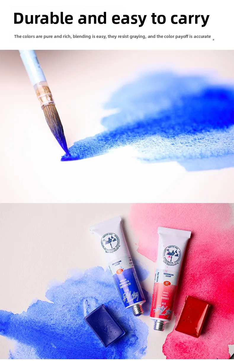 Russische White Nights Extra Fine Aquarellfarben in Künstlerqualität, 10-ml-Tuben, neue Grundfarben, geeignet für professionelle Kunstmalerei – Detail 11